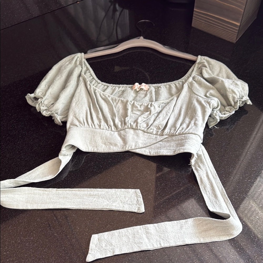 Elegant Sage Green Women's Top NWOT
